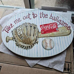Take me out to the ballgame wall sign